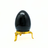 Obsidian black, stone egg