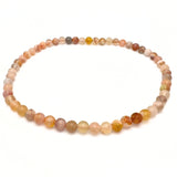 Blomsteragat halsband 8 mm pärlor
