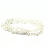 Rock crystal, faceted bracelet 3 mm