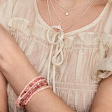 Rodolit rosarött glittrande hänge i guld vermeil