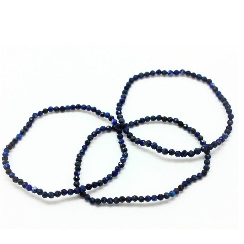 Lapis Lazuli, faceted bracelet 2-3 mm