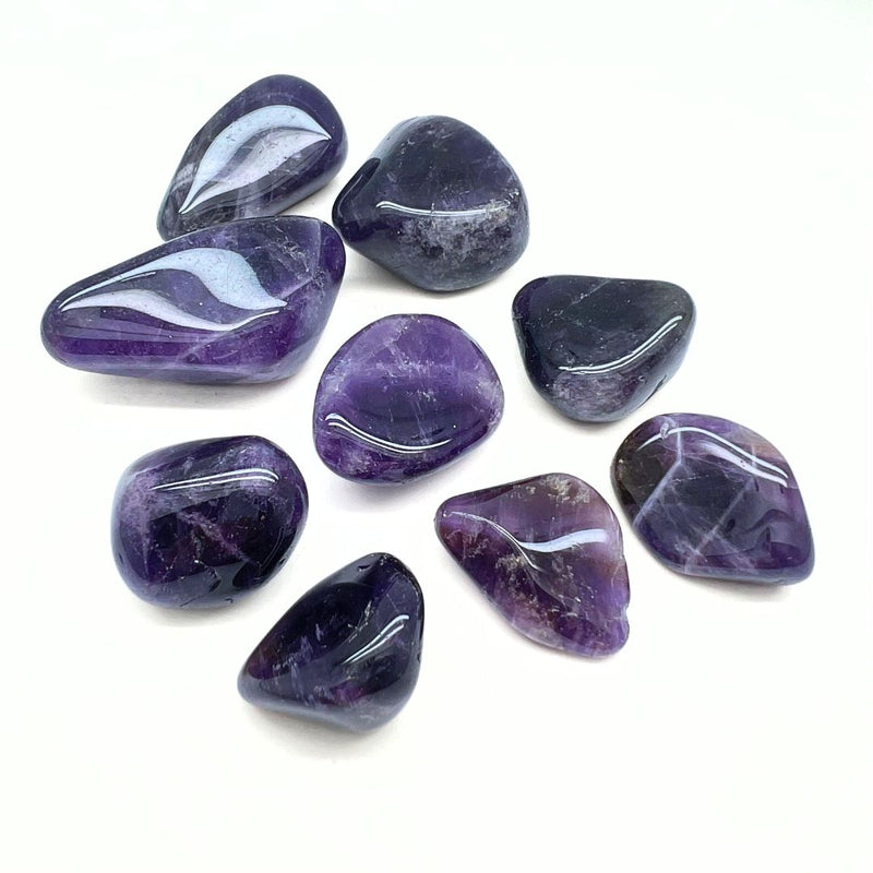 Amethyst, tumbled crystal A gross