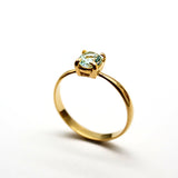 Topaz blue ring in gold vermeil