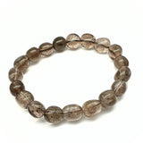 Smoky quartz, tumbled bracelet