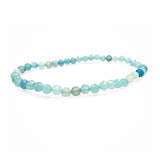 Aquamarine AA, faceted bracelet 4 mm