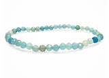Aquamarine AA, faceted bracelet 4 mm