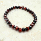 Bull's eye, bracelet round beads 6 mm