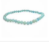 Angelit AA, faceted bracelet 4mm