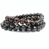 Garnet, faceted bracelet 8 mm