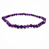 Amethyst AA, faceted bracelet 4 mm