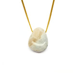 Rainbow moonstone, small tumbled pendant with hole