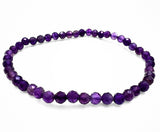 Amethyst AA, faceted bracelet 4 mm