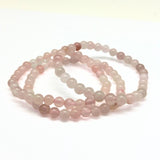 Rose quartz bracelet 4, 6 or 8 mm beads