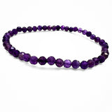 Amethyst AA, faceted bracelet 4 mm