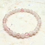 Rose quartz bracelet 4, 6 or 8 mm beads