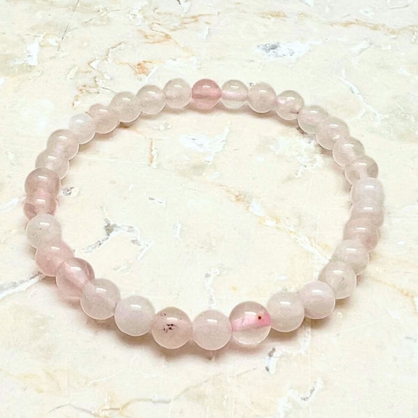 Rose quartz bracelet 4, 6 or 8 mm beads