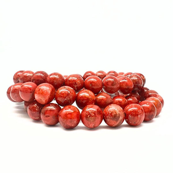 Coral, sponge coral bracelet round 8 mm