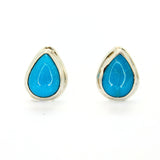Turquoise, earrings on pins