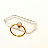 Opal gulpläterad ring