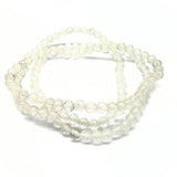 Rock crystal, faceted bracelet 3 mm