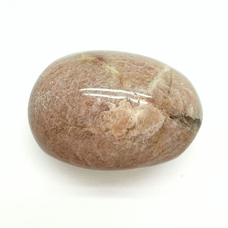 Peach moonstone, AA polished palmstone