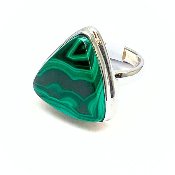 Malachite, top class silver ring