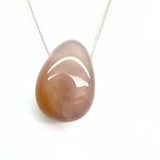 Agate necklace with silver or gold plated chain