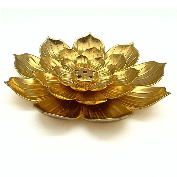 Rökelsehållare Lotus Guld