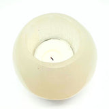 Ljuslykta, rund äggformad vit selenit