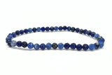 Sodalit från Brasilien, fasettslipat armband 4mm