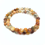 Crazy Lace Agate bracelet faceted 6 mm in 2 sizes