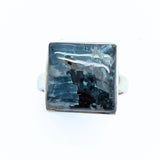 Rainbow moonstone, drop-shaped silver pendant