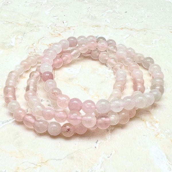 Rose quartz bracelet 4, 6 or 8 mm beads