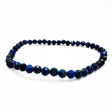 Lapis Lazuli, fasettslipat armband 4 mm