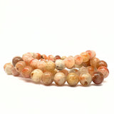 Sunstone bracelet with round 8 mm beads