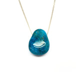 Apatite necklace with silver or gold-plated chain