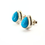 Turquoise, earrings on pins