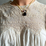 Ametist halsband med silver eller guldpläterad kedja