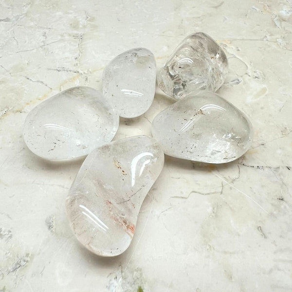 Rock crystal, tumbled stone