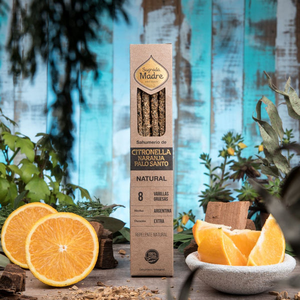 Rökelse Naturlig Citronella, Apelsin & Palo Santo