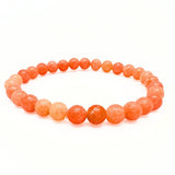 Kalcit orange, armband runda pärlor 6 mm