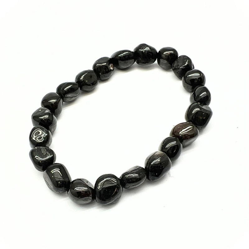 Tourmaline black tumbled stone bracelet