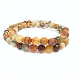 Crazy Lace Agate bracelet faceted 6 mm in 2 sizes