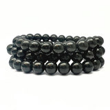 Agate black, bracelet 8 mm