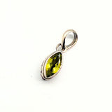 Peridot, hänge i ellips silverfiligran