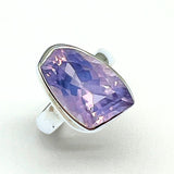 Ametisti, cabochon-leikkaus soikea hopeasormus