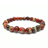 Jasper poppy, tumbled bracelet
