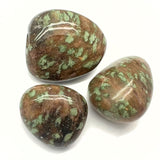 Prehnite, tumbled rock