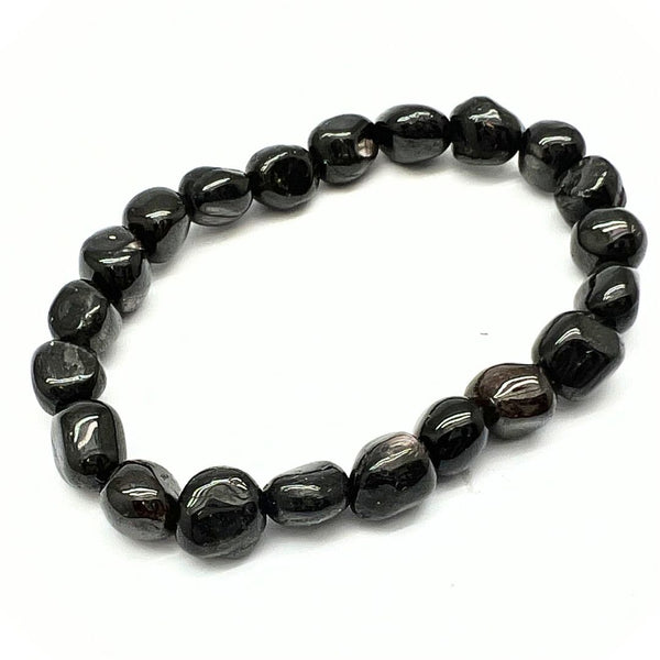 Tourmaline black tumbled stone bracelet