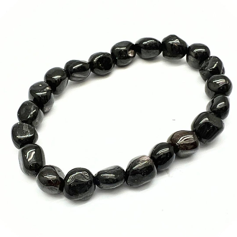 Tourmaline black tumbled stone bracelet